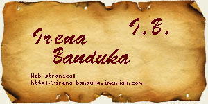 Irena Banduka vizit kartica